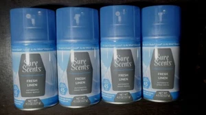 4pk Sure Scents Fresh Linen Mist Automatic Air Freshener Refill - 4.5oz - Picture 1 of 1