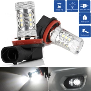 2× H11 H8 H9 LED Headlight Bulbs Kit 6000K Globe High/Low Beam White Bright AU - Picture 1 of 13