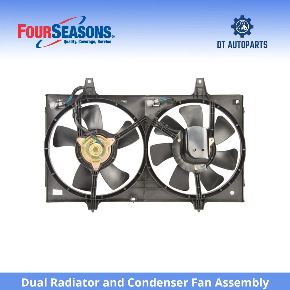 Conjunto de ventilador condensador y radiador doble Infiniti I30 1996-1999 4 estaciones Foto 1 de 4