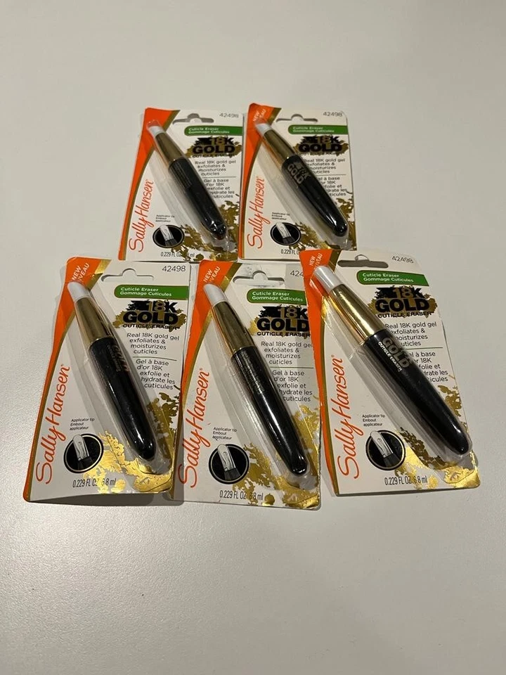 PAQUETE DE 25 BORRADORES DE CUTÍCULAS SALLY HANSEN ORO 18K 0,22 FL. OZ CADA UNO 5,5 FL. OZ EN TOTAL Foto 1 de 2