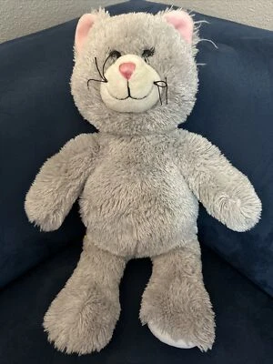 Build-A-Bear BAB 18" Gray/Pink Kitty Cat Plush Stuffed Animal - Image 1 of 4