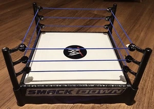 2010 Mattel WWE SMACKDOWN 14” Wrestling Ring Blue Ropes GOOD CONDITION - Picture 1 of 5