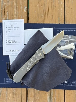 Chris Reeve Left Hand Umnumzaan - GLASS BLASTED / Tanto MagnaCut Blade - Image 1 of 4