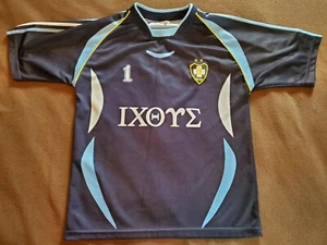 IXORE Soccer Jersey Navy Blue Rev 21:6 Rogwear Mens Small Peru Made Futbol - Picture 1 of 8