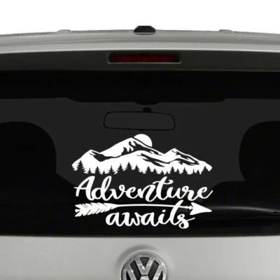 Adventure Awaits Outdoors Vinyl Decal Sticker - Image 1 of 2