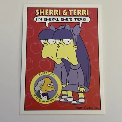 1994 Skybox The Simpsons Series II Characters Sherri & Terri Card #S12 - Image 1 of 2