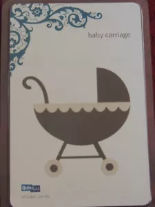 NEW Quickutz 4x4" Metal Die BABY CARRIAGE REV-0107-S - Picture 1 of 1