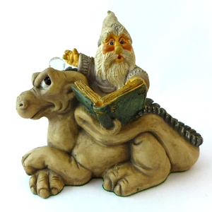 Graffyn on Grunch World Krystonia Wizard Dragon Figurine England Vtg 80s - Picture 1 of 7
