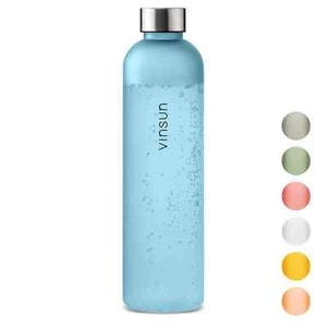 Trinkflasche 1L Sport Flasche Schraubverschluss BPA frei für Kohlensäure Vinsun - Bild 1 von 7