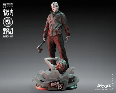 Jason Voorhees Horror Statue Figur Skulptur Fan Art Harz versch. Größen 3D Druck - Bild 1 von 4
