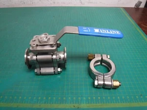 1" Stainless Valve (1-1/2" Tri-Clamp) with one clamp- used inline 337F - Picture 1 of 8