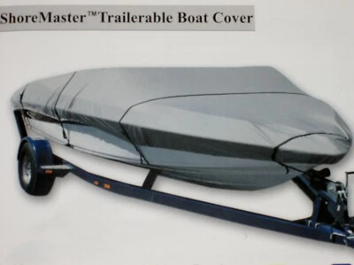 Water resistant Shore Master 18' to19.5' 600D Heavy Duty Trailerable Boat Cover  - Imagem 1 de 2