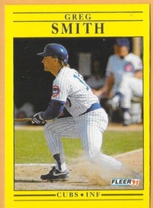GREG SMITH CHICAGO CUBS #433 - FLEER NM-MT 1991
