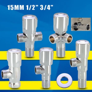 1/2 Angle Valve Toilet Brass Valves for Kitchen Sink Tap Triangle Valve Hot-Cold - Picture 1 of 18