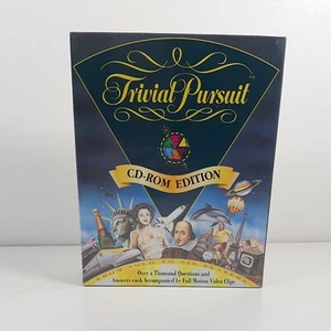 TRIVIAL PURSUIT CD-ROM EDITION - 1995 PC GAME- ORIGINAL RARE BIG BOX EDITION - Picture 1 of 5