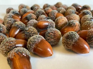 Fall Decor Faux Acorn Vase Bowl Filler Scatter Halloween Sparkle Top 50 Count - Picture 1 of 7
