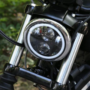 Motorcycle LED Headlight DOT 7inch Hi-Lo Beam DRL Fit For Harley Touring Road - Picture 1 of 12