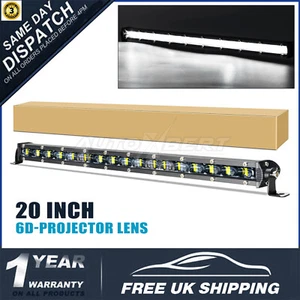 20" Slim LED Light Bars 4x4 Car ATV Offroad Work Light Driving 6D Lens 100W. - Picture 1 of 10