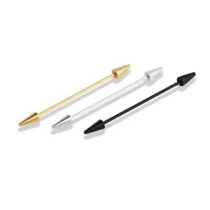 Pair Stainless Arrow Screw Industrial Barbell Cartilage Ear Piercing Jewelry - Picture 1 of 10