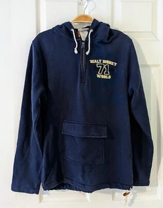 Disney Parks Hoodie Sweatshirt Blue Mickey Mouse Madrais Accents Unisex S - Picture 1 of 10