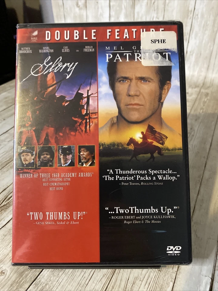 GLORY & THE PATRIOT Double Feature (DVD, 2000, Widescreen) New Factory Sealed - Image 1 of 3
