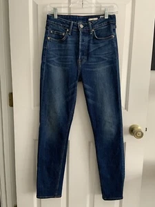 Noend Denim Damen High Rise Slim Blue Jeans Gr. 27 Made in USA Button Fly - Bild 1 von 16