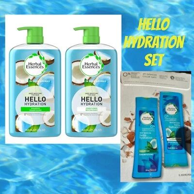 Herbal Essences Shampoo & Conditioner DEEP MOISTURE HELLO HYDRATION 2 ) 10oz - Image 1 of 4