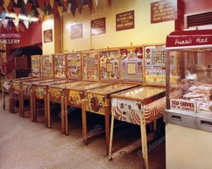 Bingo Flipper Maschine Line Up Arcade Vintage 1960er 8x10 Fotografie Nachdruck - Bild 1 von 1