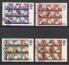 GB 1979 sg1083-86 First Direct Elections To European Assembly Flag Set Fine Used
