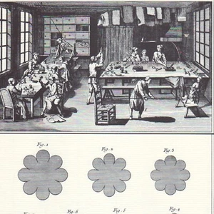 Fleuriste artificiel - Gravure ancienne - Réédition 1964 - Picture 1 of 2