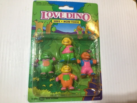 Love Dino Collectible Figures Barney Dinosaur Vintage 1993 Soma (New) Cover