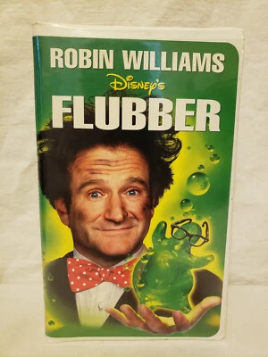 VHS Disney's FLUBBER Robin Williams Marcia Gay Harden Rated PG Clamshell Case - Image 1 of 4