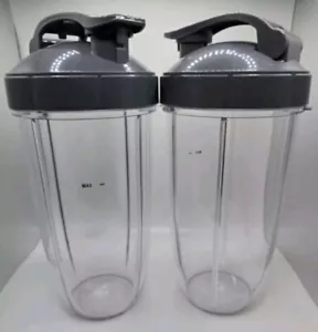 Nutribullet 900 Series (2) 32oz Cups with 1 Lip Ring and 2 “To Go” Lids NIB - Picture 1 of 10