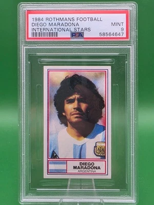 Rothmans Football International Stars 1984 Diego Maradona PSA 9 como nuevo Foto 1 de 2