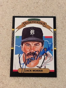 1987 Donruss Diamond Kings #13 Jack Morris signed card - Picture 1 of 1