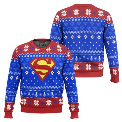 Superman Ugly Christmas Sweater - Image 1 of 4