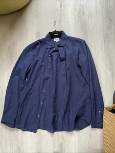 Hartford Alternative Classics Button Down Shirt Men's S Navy Blue 100% Cotton - Picture 1 of 4