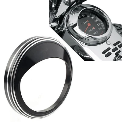 For Harley Road King Custom 5" Speedometer Gauge Bezel Cover Trims Ring Visor Foto 1 de 4