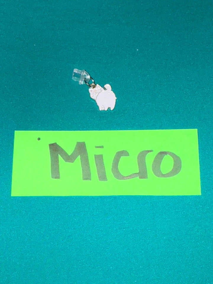 White Cat Micro Port Accessory Charm - Image 1 of 1