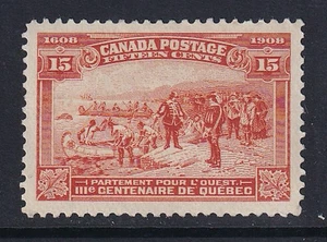 Canada  1908 Quebec Tercentenary Issue #102  MNG   Rare Centring  CV $235.00 - Picture 1 of 2
