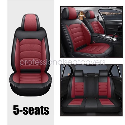 For Honda Ridgeline Car 5 Seat Covers Full Set PU Leather Front Rear Cushion Mat Foto 1 de 4