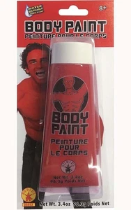 ACCESORIO DE DISFRAZ DE MAQUILLAJE DE PINTURA CORPORAL ROJA 100ML - Imagen 1 de 2