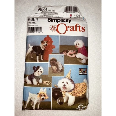 Simplicity 9884 Dogs Pets Costumes & Coats for Small and Med Size Pattern READ - Image 1 of 4