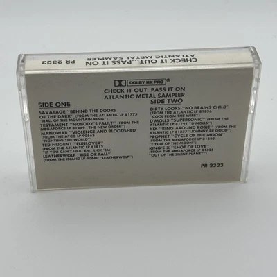 Atlantic Metal Sampler Cassette PR 2323 Promo Only Not For Sale 1980s Rare VTG - Image 1 of 3