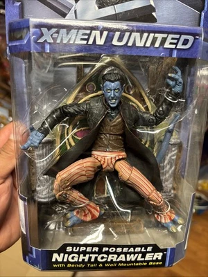 Figura de acción Toybiz Marvel X2 X-Men Super Poseable Nightcrawler 2003 Foto 1 de 4