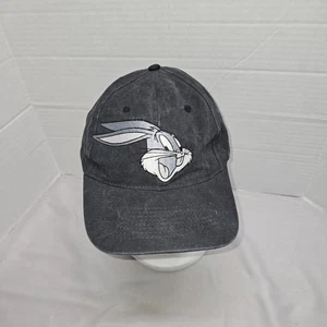 Vintage 1997 NWT Buggs Bunny Hat Dark Gray Adj SnapBack Cap Euc - Picture 1 of 6
