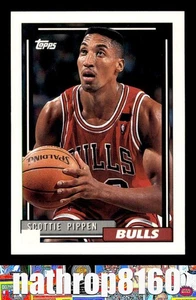 1992 Topps #398 Scottie Pippen HOF NBA Basketball NM/NM+  Chicago Bulls 10646 - Picture 1 of 4
