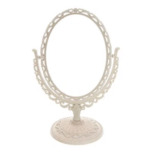  Kosmetikspiegel drehbar Tischplatte Make-up klein vergrößert Vergrößerung Ständer oval - Bild 1 von 11