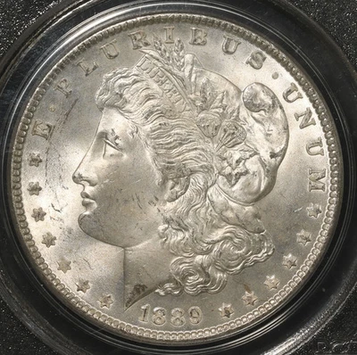 1889 PCGS MS64 OG Holder Morgan Silver Dollar - Image 1 of 3