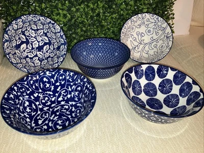 Selamica Cereal/Soup Bowls - Set Of 5 - Ceramic Bowls For Dessert/Ice Cream - Image 1 of 4